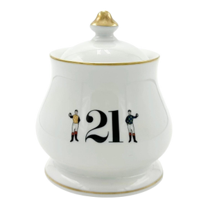 Vintage the 21 Club Nyc Restaurant Equestrian Jockey Condiment Jar