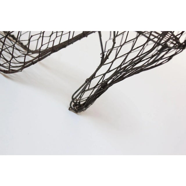 Vintage Wire Mesh High Heel Form Catchall For Sale - Image 10 of 12