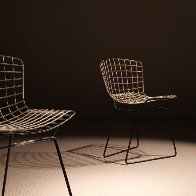 Black Children's Wire Chairs by Harry Bertoia for Knoll International, USA, 1950s, Set of 2 For Sale - Image 8 of 14