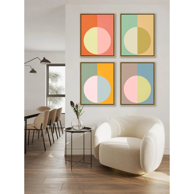 Midcentury Forevers by Stephanie Henderson in Gold Frame, Medium Art Prints on Canvas, Set of 4 For Sale In Austin - Image 6 of 7