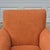 Textile Vintage Square Back Rust Orange Upholstered Skirted Roll Arm Lounge Chairs - A Pair For Sale - Image 7 of 17