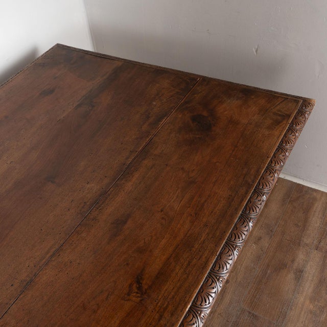 19th Century Italian Walnut Monastery Dining Table For Sale - Image 6 of 18