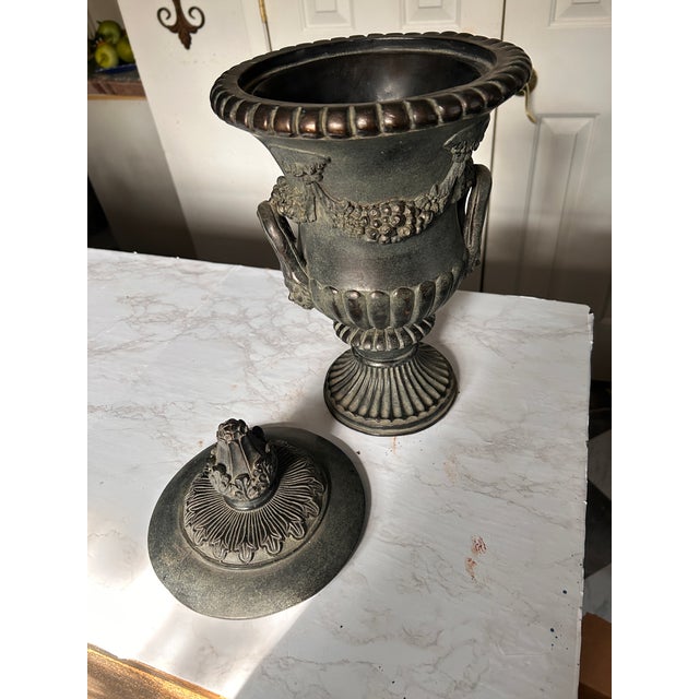 Early 20th Century Cast Stone Black Garden Ornament Rococo Revival For Sale - Image 6 of 10