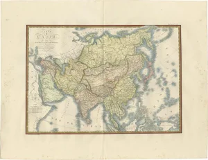 Antique Map of Asia by Brué, 1820