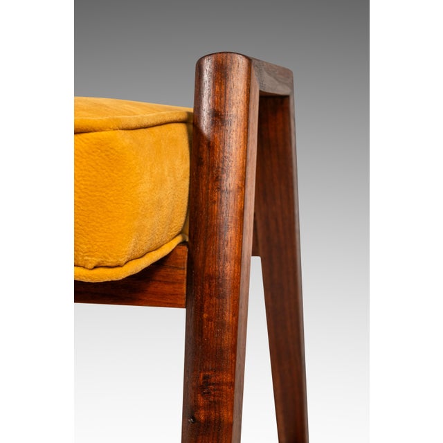 Original Piano Bench in Walnut & Velour for the Baldwin Acrosonic Spinet Piano by Manual Arts, Usa, C. 1960s For Sale - Image 13 of 18