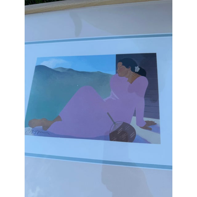 Figurative Vintage 70’s Pegge Hopper Lithographs Signed Matted Framed For Sale - Image 3 of 8
