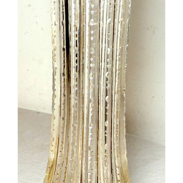 Glass Antique Handmade Czech Moser Cut Gold Gilded Glass Crystal Bud Flower Vase For Sale - Image 7 of 11