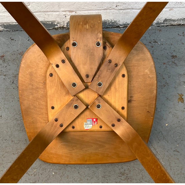 Mid 20th Century Set of Four Elegant Bentwood Chairs by Bruno Weil for Thonet For Sale - Image 12 of 13