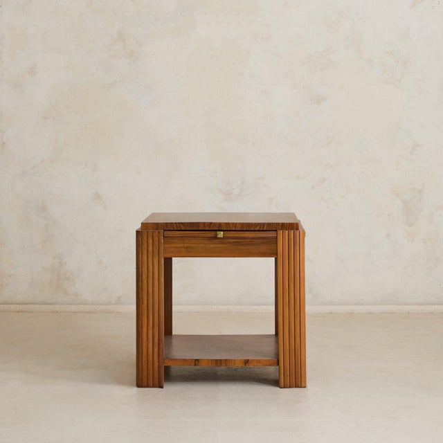 Italian Art Deco Walnut Coffee Table with Pull-Out Extensions, 1940s For Sale In Chicago - Image 6 of 11
