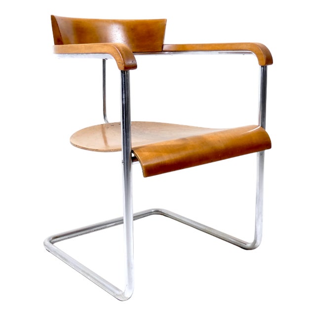 Vintage Czech Bauhaus H-128 Armchair by Jindrich Halabala for Up Závody, 1931 For Sale