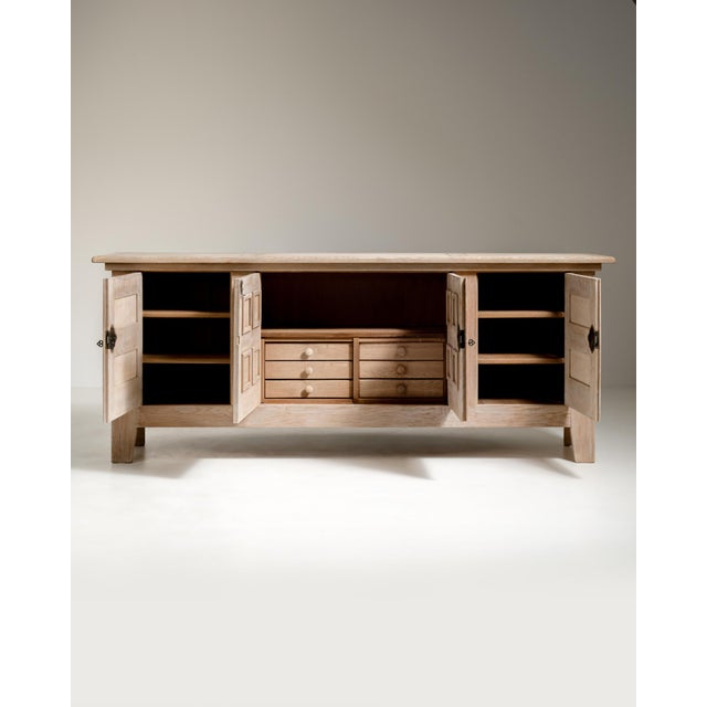 Brutalist 1970s French Oak Brutalist Buffet For Sale - Image 3 of 17