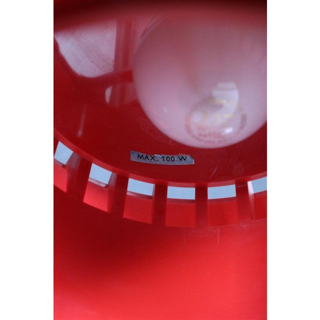 Red Danish Space Age Pendant Lamp by Svend Middelboe for Nordisk Solar Compagni, 1970s For Sale - Image 8 of 13