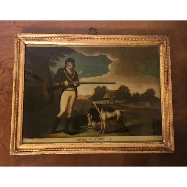 1803 "Partridge Shooting" George III Reverse Glass Painting by P. Stampa, Framed For Sale - Image 9 of 12