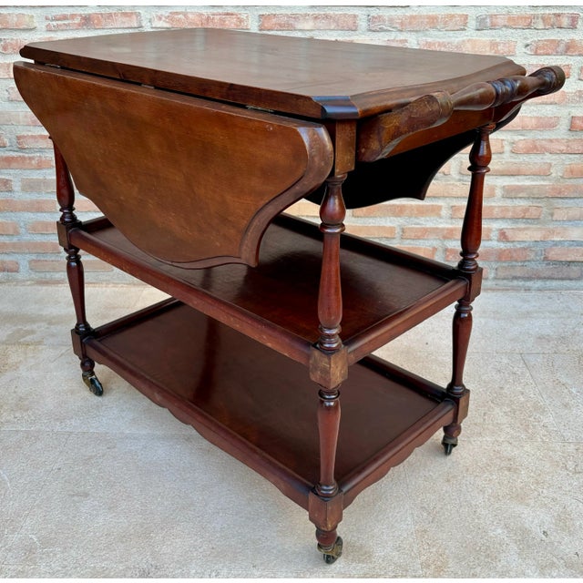 Mid-Century Serving Trolley, 1940s For Sale - Image 10 of 10