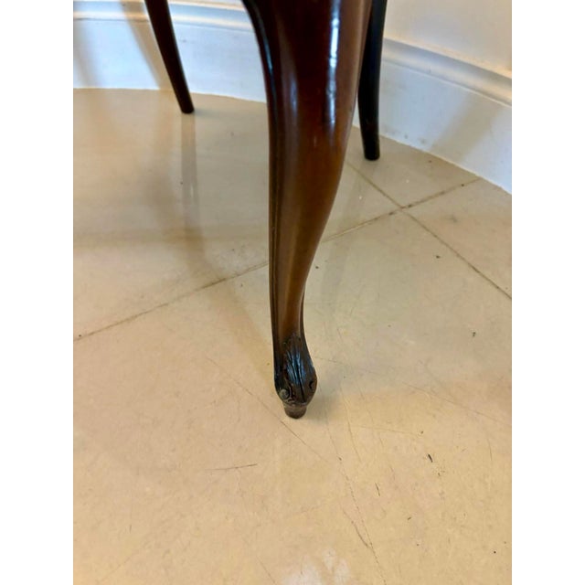 Antique Victorian Carved Mahogany Desk Chair, 1880 For Sale - Image 10 of 12