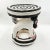 Black and White Bead Bamileke Stool .Handcrafted Cameroon Coffee Table For Sale - Image 4 of 4