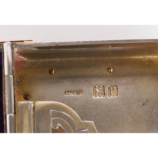 Antique Sterling Silver Playing Card Box Casket from Asprey, 1912 For Sale - Image 14 of 18