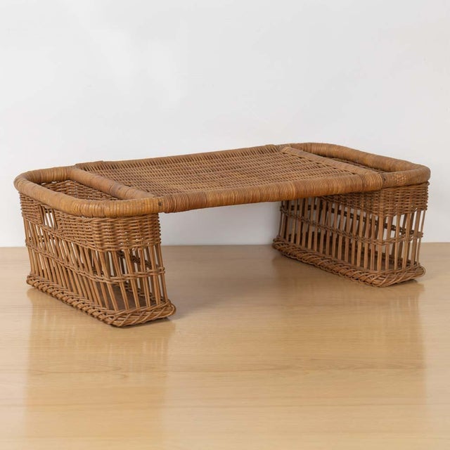 1960s French Wicker Bed Tray For Sale
