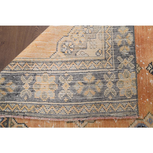 Textile Vintage Turkish Hand-Knotted Runner For Sale - Image 7 of 8