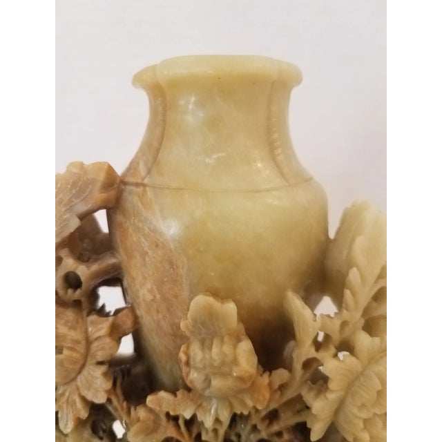 Chinese Vintage 1950s Hetian Soap Stone Chinese Hongshan Culture Hand Carved Incense Burner For Sale - Image 3 of 11