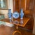 A pair of Chinese baluster vases together with an earlier Nanking Chinese export blue and white dish. The vases are an...