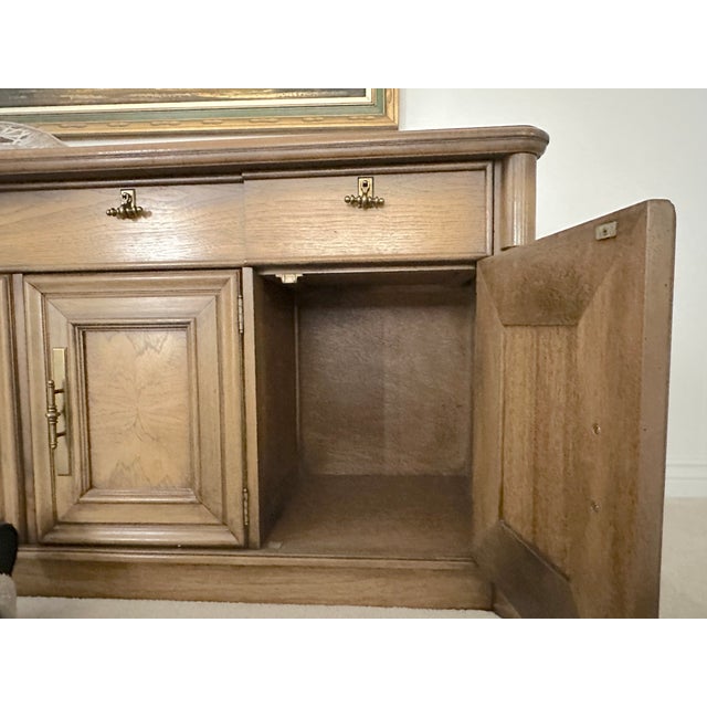 Brown Stanley Furniture Mid-Century Buffet For Sale - Image 8 of 9