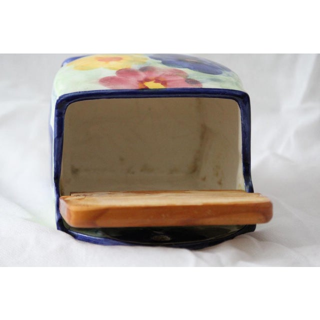 Flower Decor Ceramic Salt Box, 1950s For Sale - Image 15 of 18