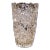Vintage French Cut Glass Vase With Etched Floral Motifs For Sale
