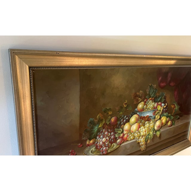 1990s 1990s Severin Roesen Original Fruit Still Life Oil Painting, Framed For Sale - Image 5 of 18