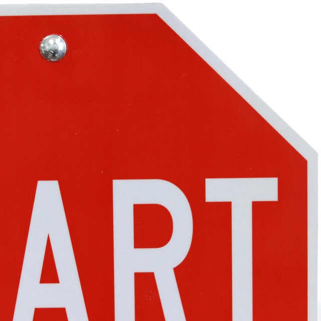 Standing Start - Original Freestanding Pop Art Steel Street Sign Sculpture by Scott Froschauer For Sale In Los Angeles - Image 6 of 9