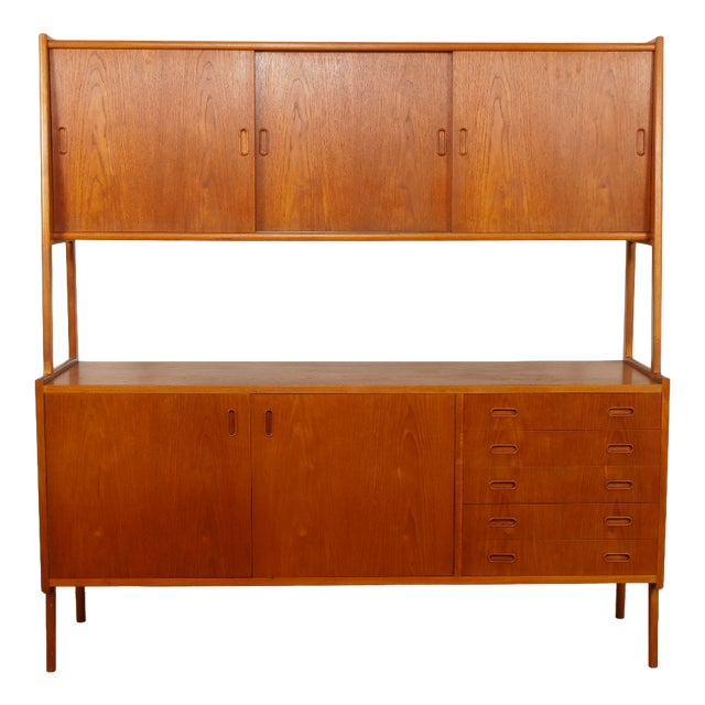 Vintage Wall Unit in Teak For Sale