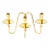 Vintage Tommi Parzinger for Dorlyn Brass 3 Arm Modernist Candlestick Polished, 1950's For Sale