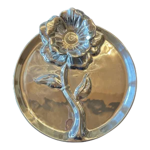 Vintage Beatriz Ball Flower Platter and Dip Bowl - 2 Pieces