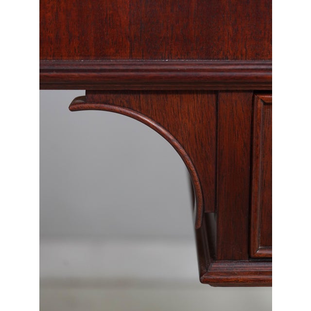 Jofco Mahogany Inlaid Bankers Architects Desk For Sale - Image 9 of 18