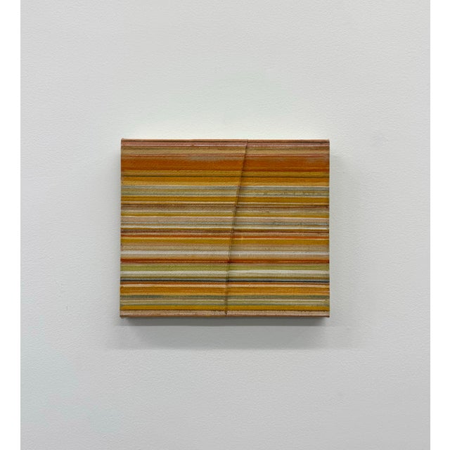 Abstract Contemporary Signed Striped Abstract Painting on Canvas For Sale - Image 3 of 6