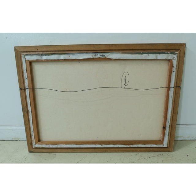 Textile Bengel Artist Signed Framed Landscape Oil Painting on Canvas For Sale - Image 7 of 9