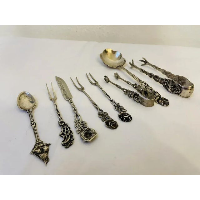 Silver Vintage Serving Set, 1940s, Set of 8 For Sale - Image 8 of 8