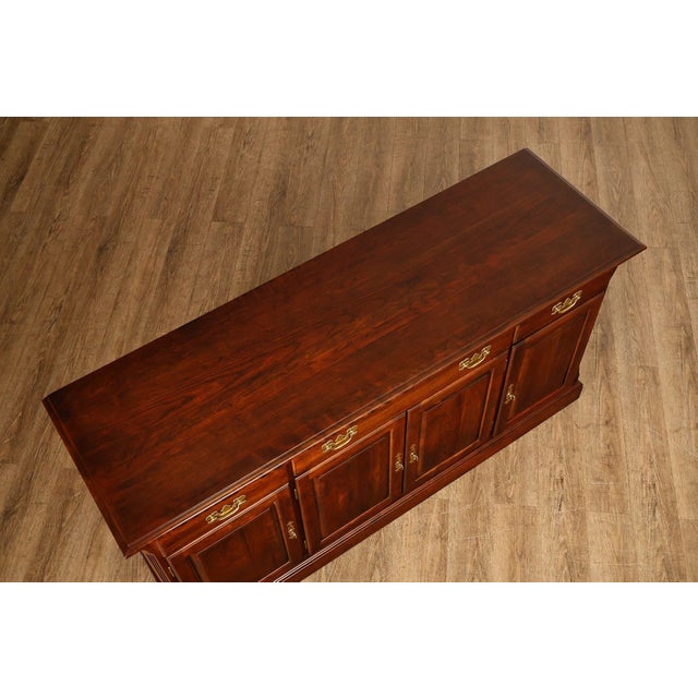 Crescent Traditional Solid Cherry Buffet Sideboard For Sale - Image 13 of 13