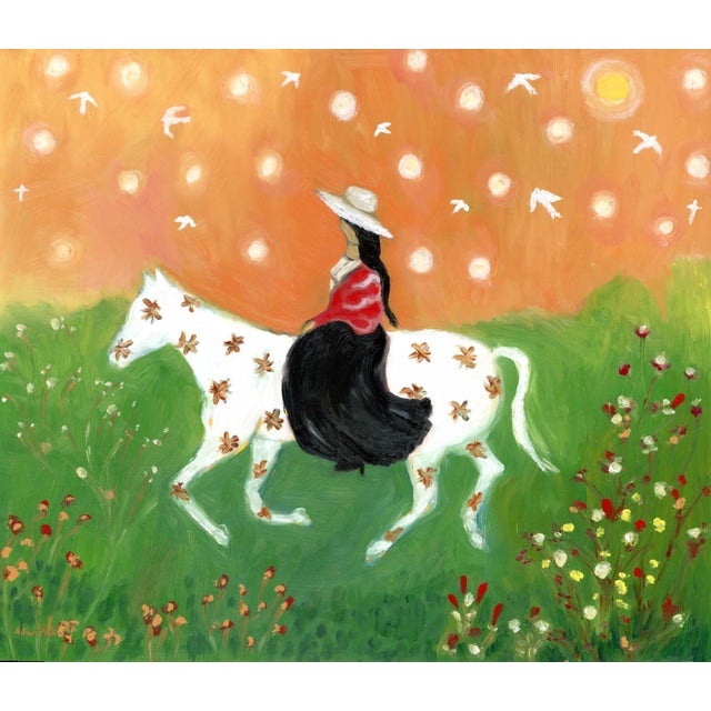 Contemporary Spotted Horse Contemporary Oil Painting by Alexandra Swistak For Sale - Image 3 of 6