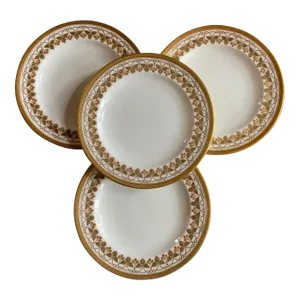 Exquisite Wedgwood Art Deco Strawberry Plates - Set of Four Bone China Beauties, 1920s