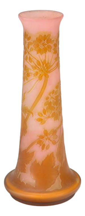 Vintage Art Nouveau Glass Vase from Emile Gallé, 1890s