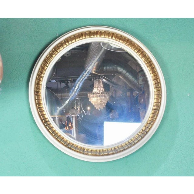 Gold White and Gold-Painted Wood Mirror, 1960s For Sale - Image 8 of 8