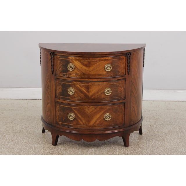 Age: Approx. 20 Years Old Details: Gorgeous Figural Mahogany Mahogany High Quality Construction Nice Inlay Work Throughout...