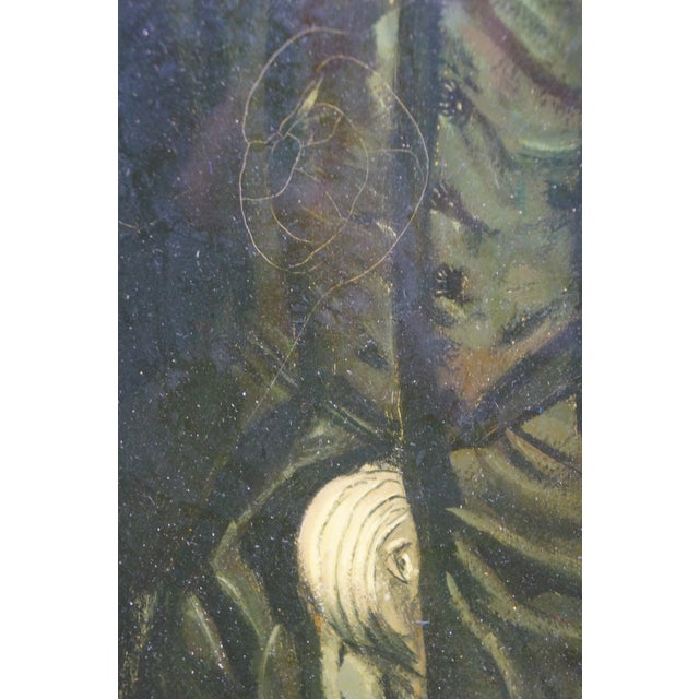 Late 20th Century Lodovico Capponi Oil on Canvas Aristocrat Portrait Painting After Bronzino 22" For Sale - Image 11 of 13