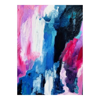 "I Remember" Original Colorful Abstract Contemporary Oil Painting by Monica Shulman For Sale
