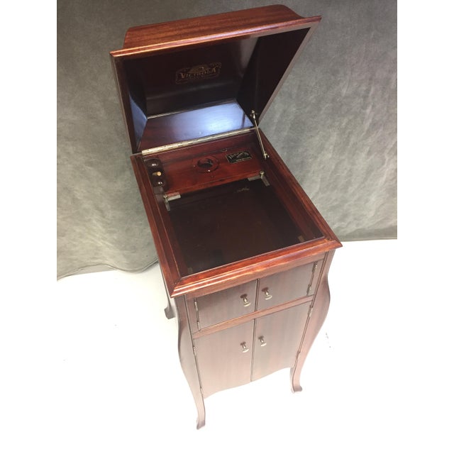 Antique Victrola Wood Record Player Cabinet | Chairish