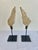 Neoclassical Pair of Wood Carved Wings on Iron Bases For Sale - Image 3 of 8