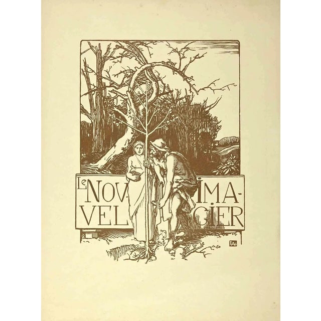Man and Woman Planting a Young Tree Together is a print realized by Auguste Lepere in the 19th century. Woodcut on paper....