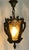 Brass Glass Single Light Chandelier, 1950s For Sale - Image 6 of 11