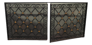 Large Fixed Wrought Iron Fire Guard